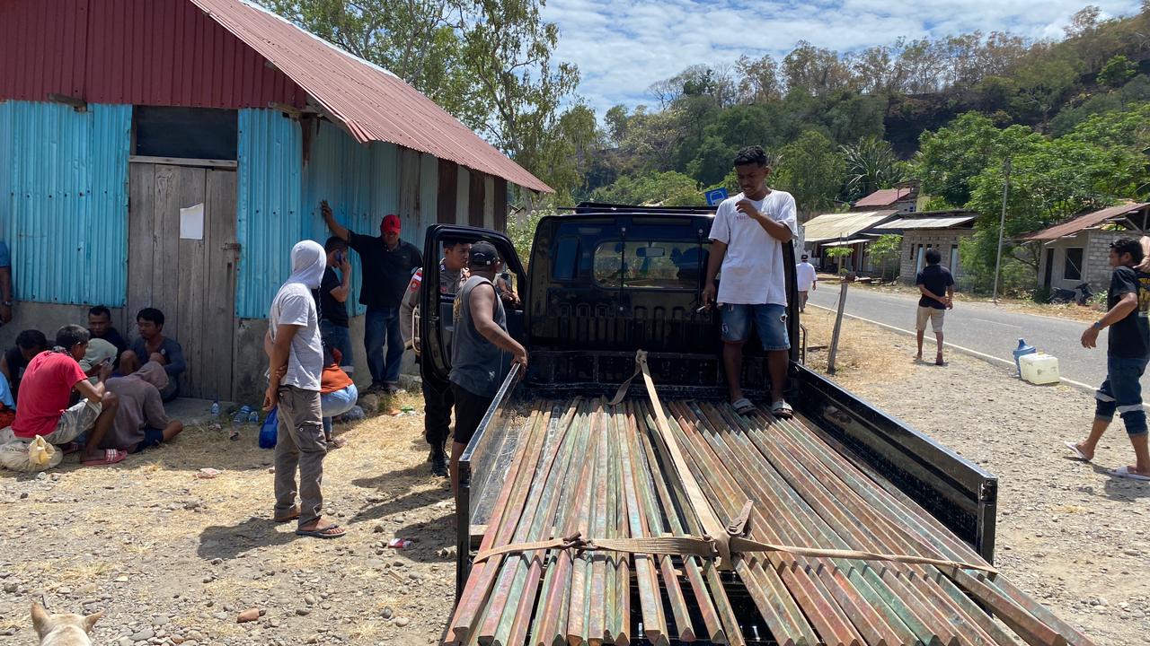 Polisi Ungkap Kasus Pencurian Tembaga, Para Pelaku Digelandang Ke Polsek Wetar Jalani Proses Hukum