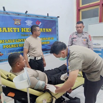 Lakukan Donor Darah, Sat Lantas Polres Kepulauan Tanimbar sambut Hari Lalu Lintas ke-69