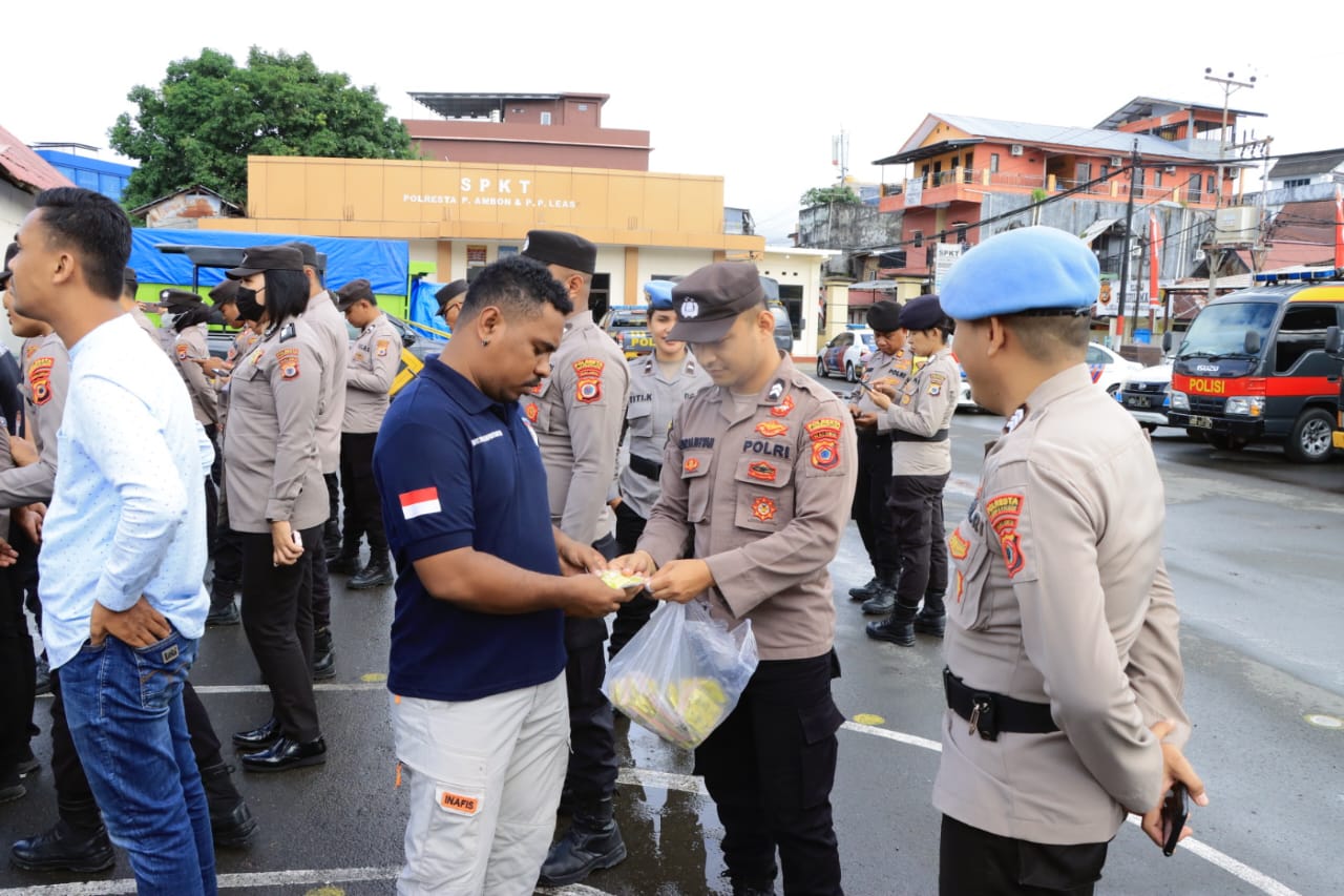 Satgas Banops Operasi Mantap Praja Salawaku 2024 Sub Satgas Dokkes Laksanakan Pengecekan Kesehatan Personel Polresta Ambon