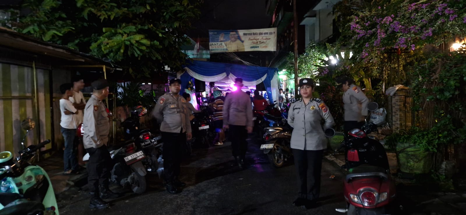 Polsek Nusaniwe Gelar Patroli Malam, Antisipasi Gangguan Kamtibmas