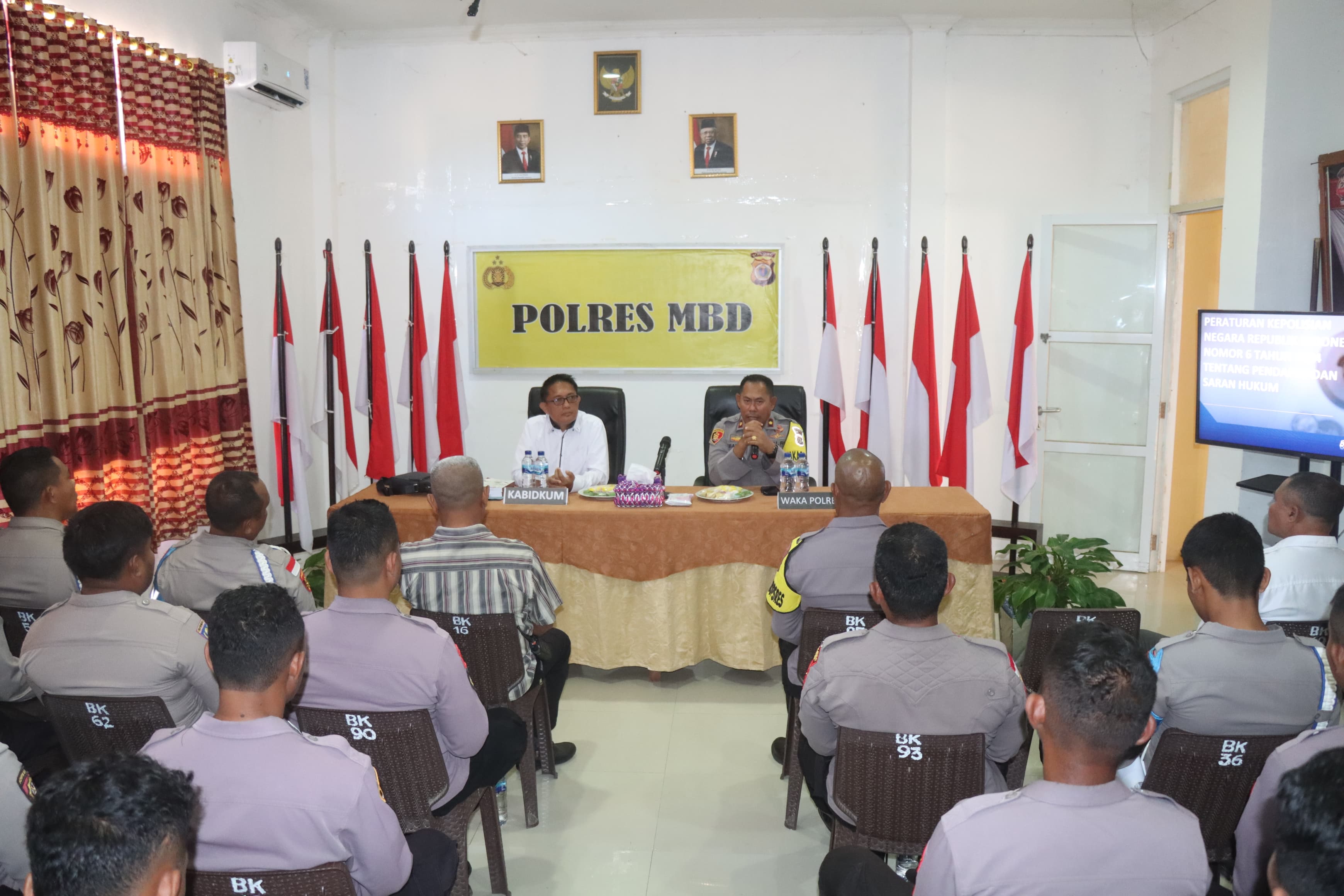 Bidkum Polda Maluku Gelar Sosialisasi Perkap Nomor 06 Tahun 2014 Kepada Personel Polres Maluku Barat Daya