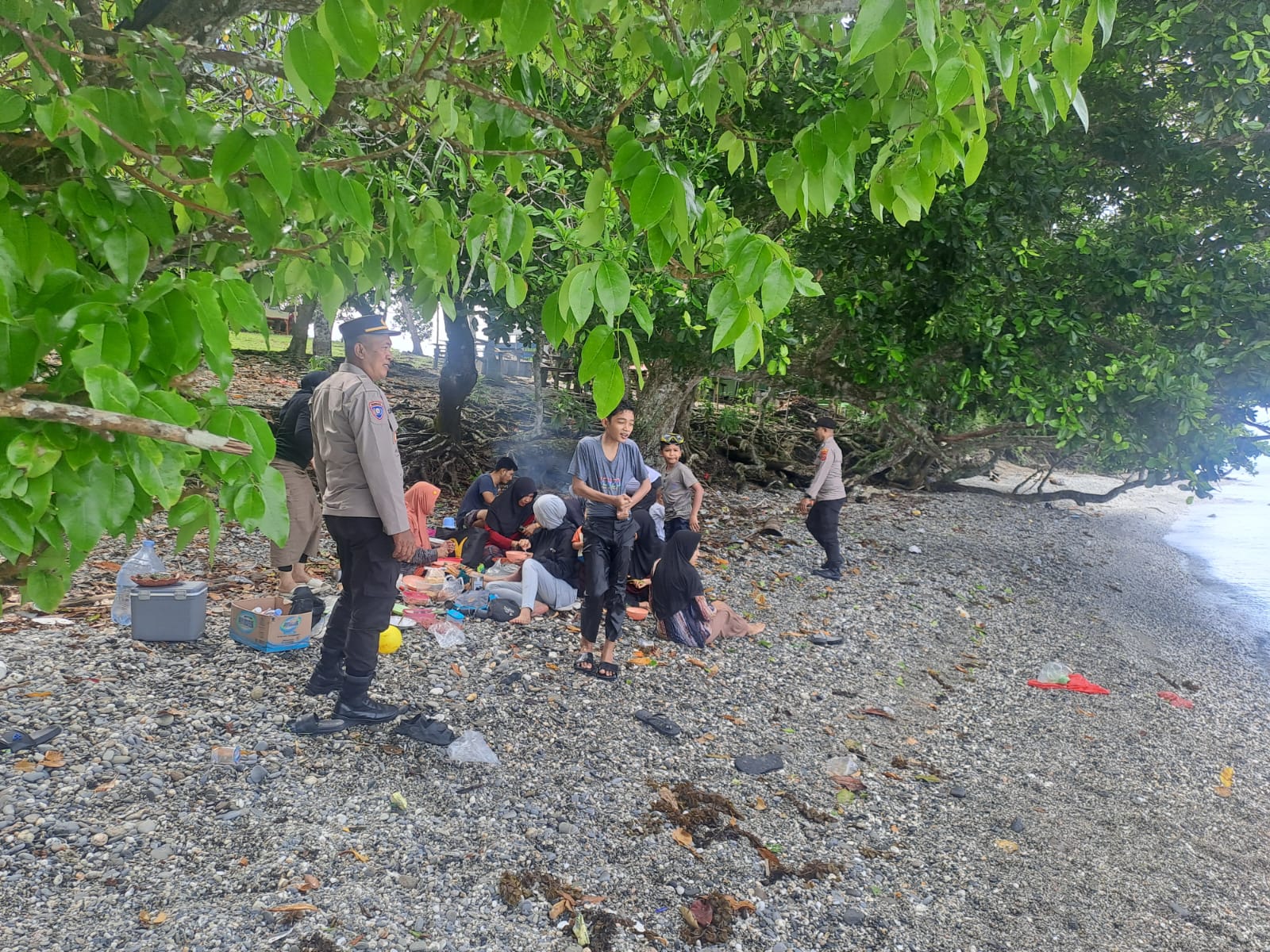 Tak Pandang Tempat, Sat Binmas Polres Malteng Laksanakan Cooling System di Tempat Wisata