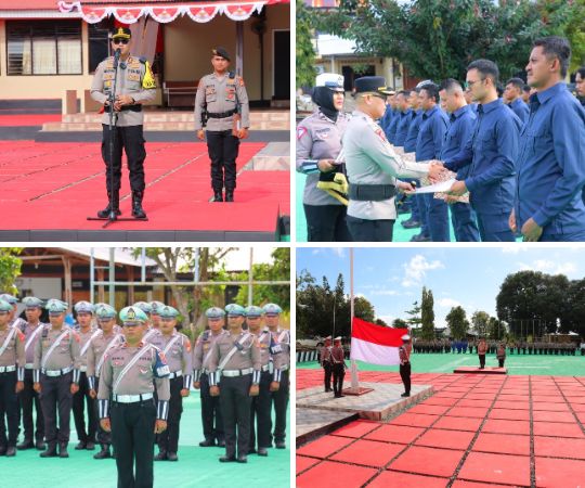 Pimpin Hari Kesadaran Nasional, Kapolres Tual Beri Penghargaan Bagi Personil Berprestasi