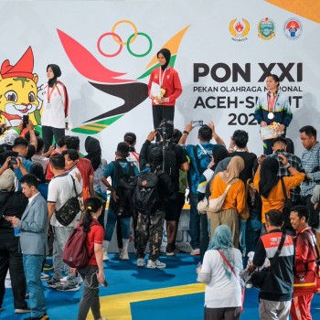 Atlet Taekwondo Polri Koleksi Emas, Perak dan Perunggu di PON XXI Aceh Sumut