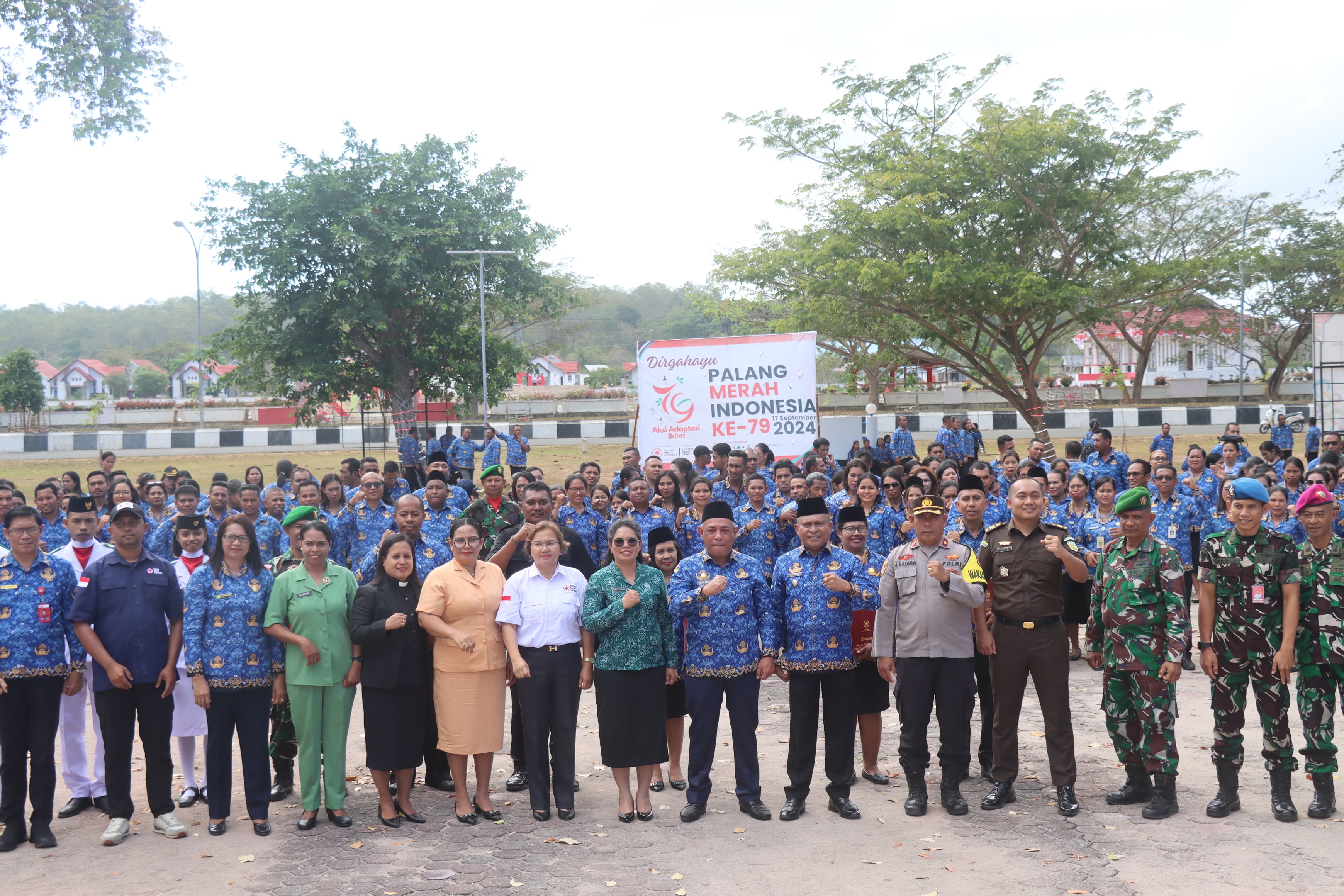 Waka Polres Maluku Barat Daya Hadiri Upacara Hari Kesadaran Nasional dan Hari PMI Ke-79 Tahun 2024