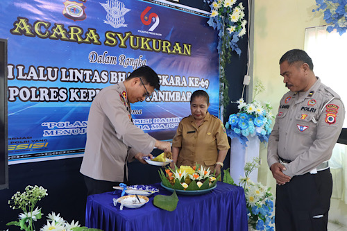 Hari Lalu Lintas Bhayangkara ke 69, Polres Kepulauan Tanimbar gelar syukuran