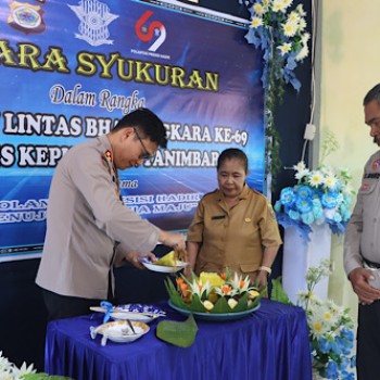 Hari Lalu Lintas Bhayangkara ke 69, Polres Kepulauan Tanimbar gelar syukuran