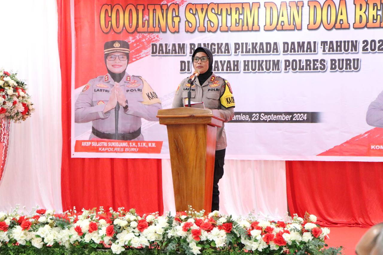 Polres Buru Gelar Pelaksanaan Acara Cooling Sistem & Doa Bersama Dalam Rangka Pilkada Damai Tahun 2024