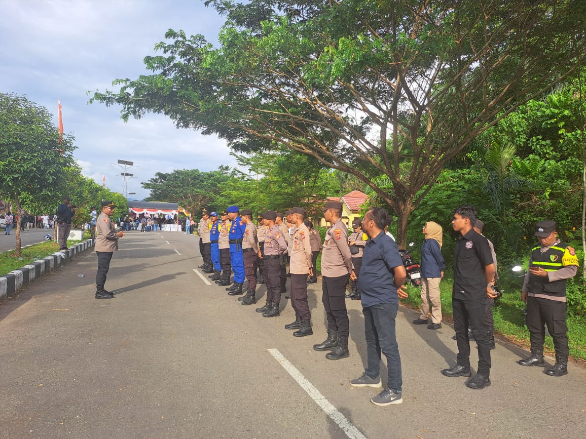 Polres SBB Laksanakan Pengamanan Guna Kelancaran Deklarasi Kampanye Damai Paslon Pilkada