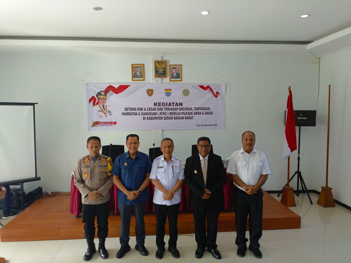 Wakapolres SBB Hadiri Giat Deteksi Dini dan Pencegahan ATHG Menjelang Pilkada Damai Tahun 2024 di Kab.SBB