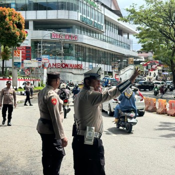 Polresta Ambon Kerahkan 264 Personil untuk Pengamanan Deklarasi Kampanye Damai Pilkada 2024