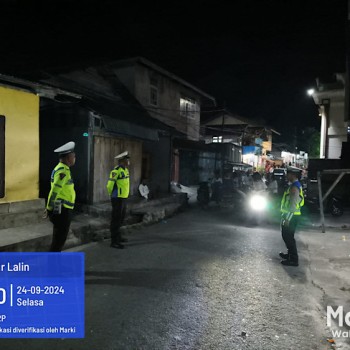 Sat Lantas Polres Kepulauan Tanimbar lakukan pam gatur Perayaan HUT Wadah Pelpri GPM