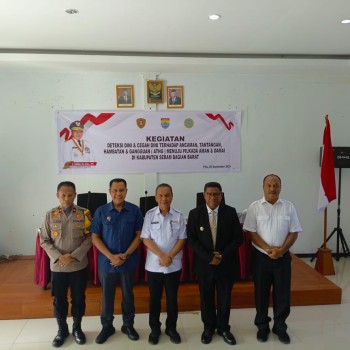 Wakapolres SBB Hadiri Giat Deteksi Dini dan Pencegahan ATHG Menjelang Pilkada Damai Tahun 2024 di Kab.SBB