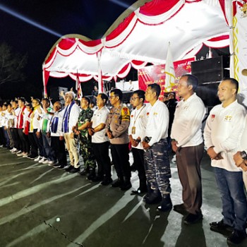 Bersama Forkopimda, Kapolres Kepulauan Tanimbar hadiri Deklarasi Kampanye Damai