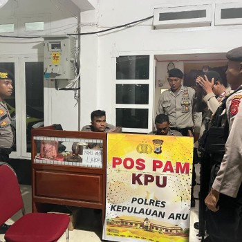 Jelang Pilkada 2024, Satuan Samapta Polres Kepulauan Aru Laksanakan Patroli Ke kantor KPU Dan Bawaslu.