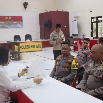 Tim Itwasda Polda Maluku Lakukan Audit Kinerja Tahap ll Tahun 2024 Di Polres Kepulauan Aru.