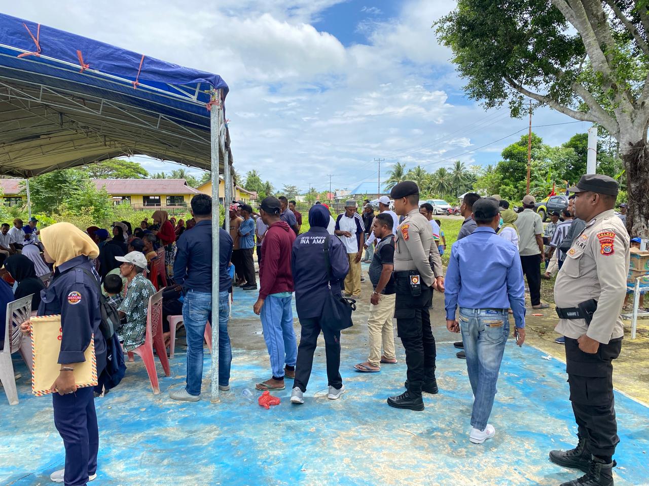 Polres SBT Siagakan Anggotanya Amankan Jalannya Kampannye Terbuka di Bula Barat