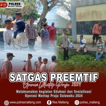 Satgas Preemtif Polres Malteng Sosialisasi dan Edukasi Warga Ciptakan Pilkada Damai 2024