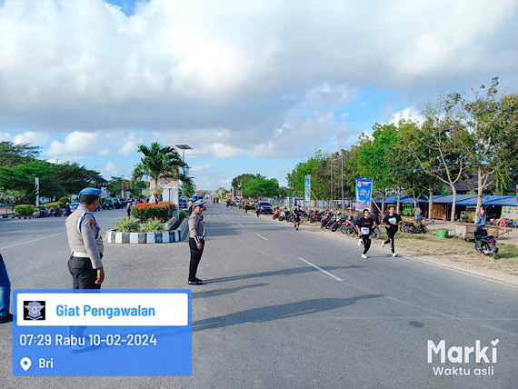 Pastikan berjalan lancar, jajaran Polres Kepulauan Tanimbar amankan lomba Fun Run Tanimbar Day