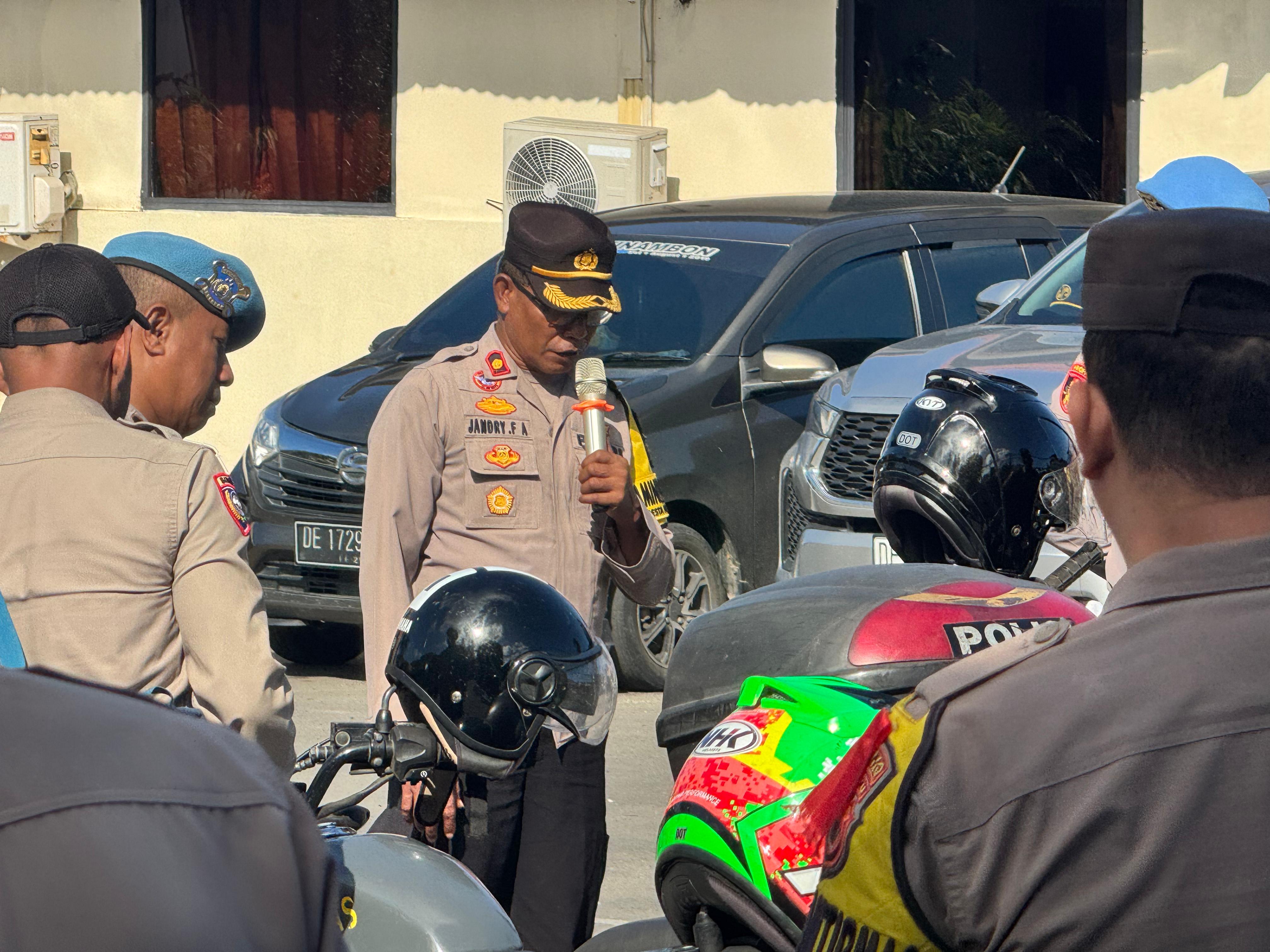 Kabag Log Polresta Ambon Lakukan Pemeriksaan Kendaraan Dinas Bhabinkamtibmas
