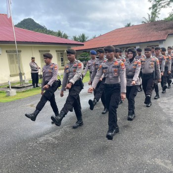 Tingkatkan Kemampuan, Polres Buru Selatan giatkan latihan Perdaspol