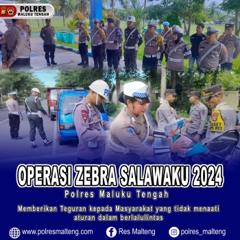 Hari Kedua Sat Lantas Polres Malteng Laksanakan OPS Zebra Salawaku 2024