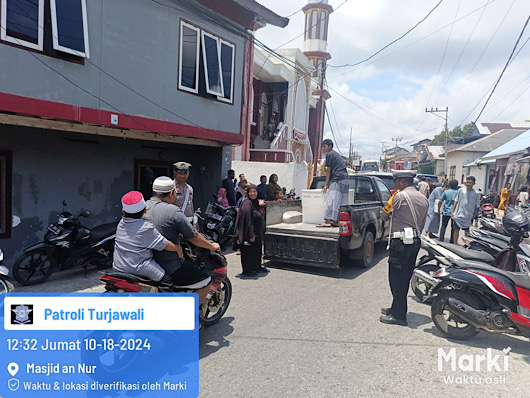 Tingkatkan keamanan saat Sholat Jumat, Sat Lantas Polres Kepulauan Tanimbar lakukan Pam Gatur