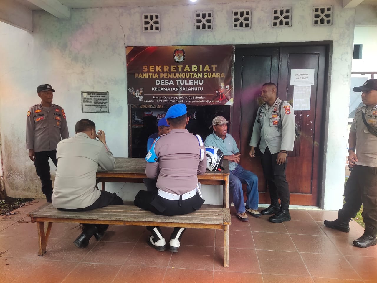 Polsek Salahutu Gelar Patroli Operasi Mantap Praja 2024 untuk Amankan Pemilu
