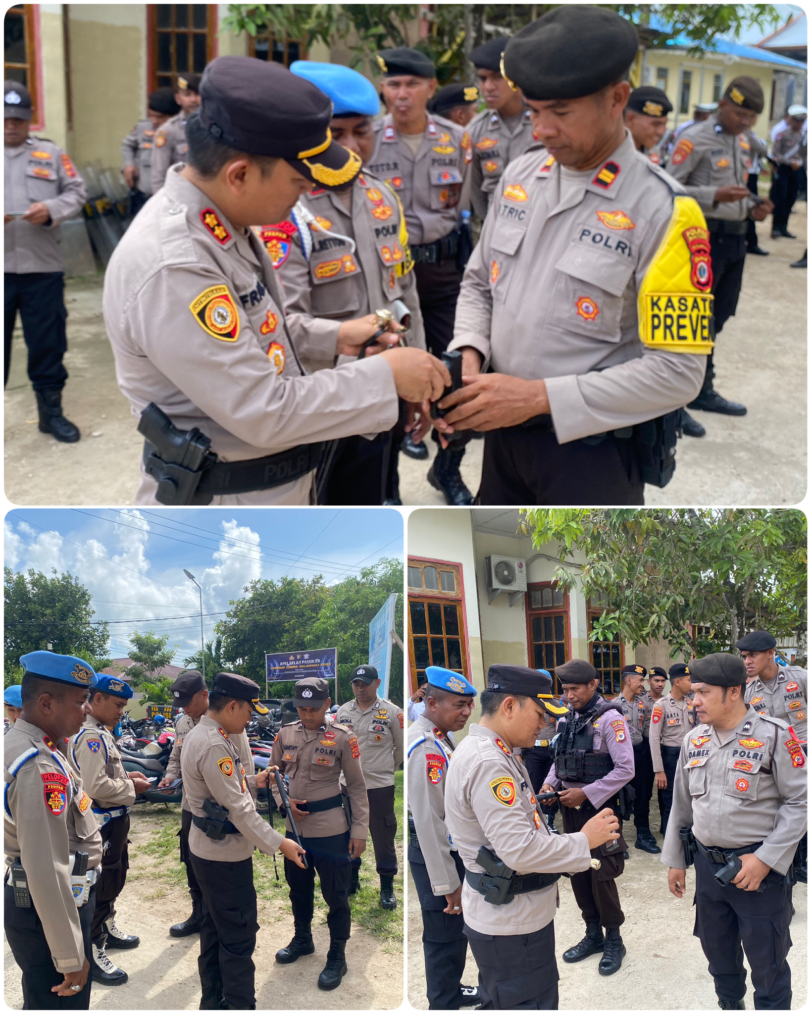 Usai Apel Pagi, Kapolres Maluku Tenggara AKBP Frans Duma, S.P. Pimpin Giat Gaktibplin Terhadap Anggota Polres.