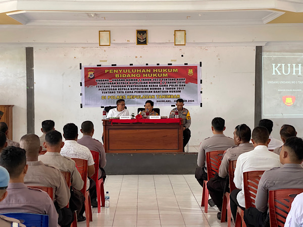 Lakukan penyuluhan Hukum, Polres Kepulauan Tanimbar menerima kunjungan kerja Bidkum Polda Maluku