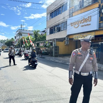 Satlantas Polresta Ambon Intensifkan Pengaturan Lalu Lintas di Sejumlah Jalan Kota Ambon