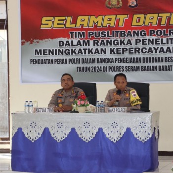 *Tim Puslitbang Polri Lakukan Penelitian di Polres Seram Bagian Barat (SBB) untuk Meningkatkan Kepercayaan Publik*