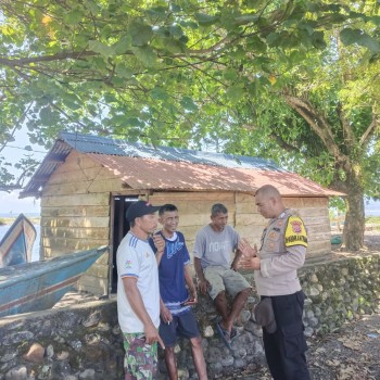 Bhabinkamtibmas Polres Buru Selatan Melaksanakan Giat Colling Sistem  dalam rangka pemilu damai