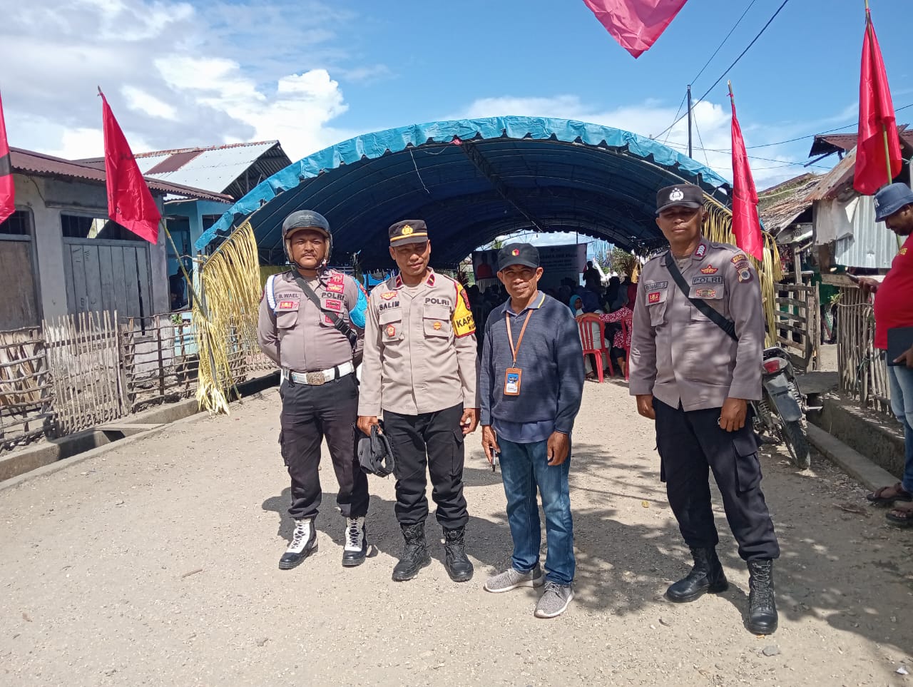 Giat Pam Kampanye Polsek Huamual, Pastikan Sitkamtibmas Aman dan Kondusif