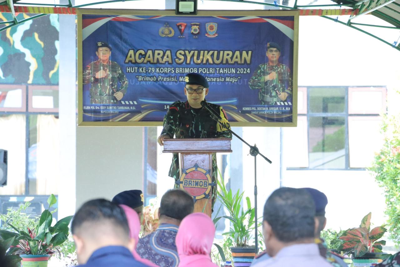 Kapolres Seram Bagian Barat Hadiri Syukuran HUT Brimob ke - 79