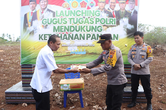 Dukung Ketahanan Pangan, Kapolres Kepulauan Tanimbar dan Forkopimda hadiri Launching Gugus Tugas Polri