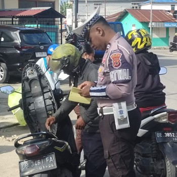 Satlantas Polres Kepulauan Aru Melakukan Sweeping Kendaraan