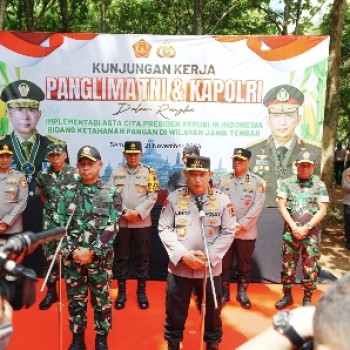 Kapolri-Panglima TNI Tinjau Kesiapan Program Ketahanan Pangan di Jawa Tengah