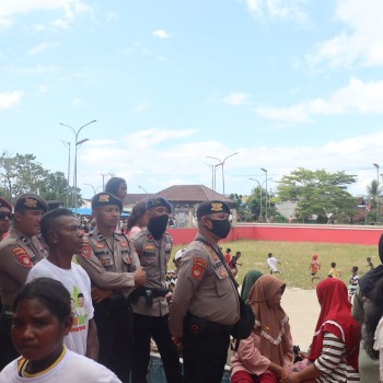 Amankan Kampanye Akbar Polres Kepulauan Aru Bersama BKO Polda Maluku Laksnakan Pengamanan Secara Ketat