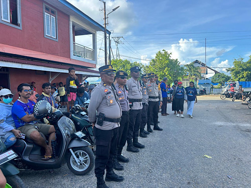 Personel OMP Polres Kepulauan Tanimbar dan BKO Polda Maluku dikerahkan amankan Kampanye akbar