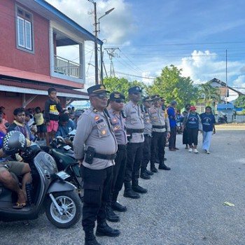 Personel OMP Polres Kepulauan Tanimbar dan BKO Polda Maluku dikerahkan amankan Kampanye akbar