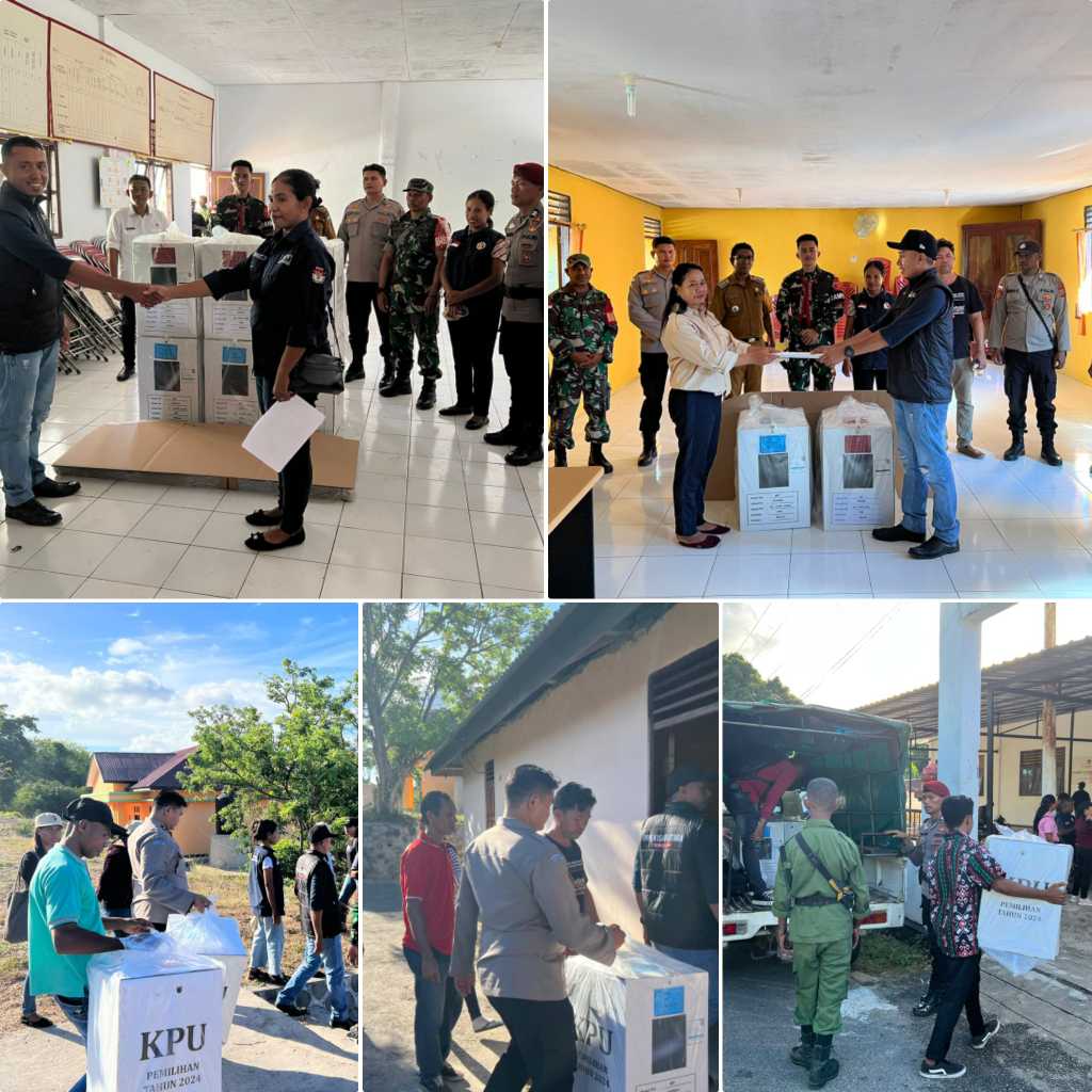 Polres Maluku Barat Daya Amankan dan Kawal Pergeseran Kotak Suara Pilkada 2024 Menuju Kantor PPK
