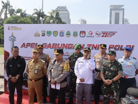 Kapolda Metro dan Pangdam Jaya Pimpin Apel Kesiapan Pengamanan Pilkada 2024 di Monas