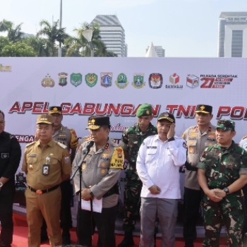 Kapolda Metro dan Pangdam Jaya Pimpin Apel Kesiapan Pengamanan Pilkada 2024 di Monas