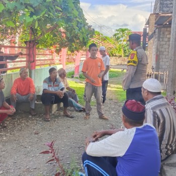 Polsek Waesama Terus Laksanakan Sambang, Ciptakan Situasi Kondusif Pasca dilaksanakan Pemungutan Suara