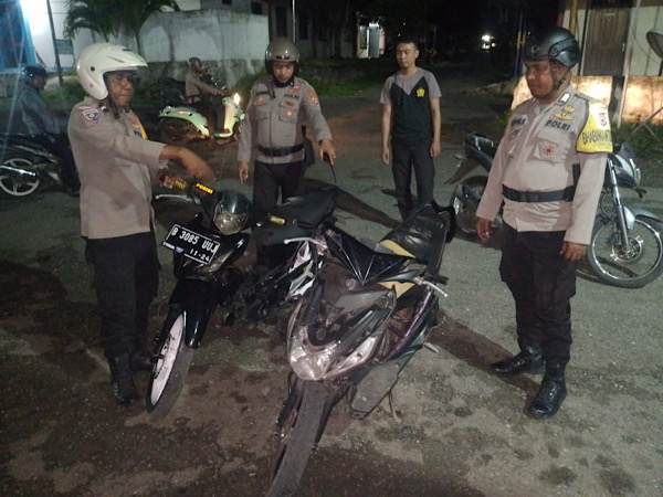 Intensifkan Patroli Malam, Polsek Tansel berhasil amankan kendaraan pengguna knalpot tidak sesuai spesifikasi
