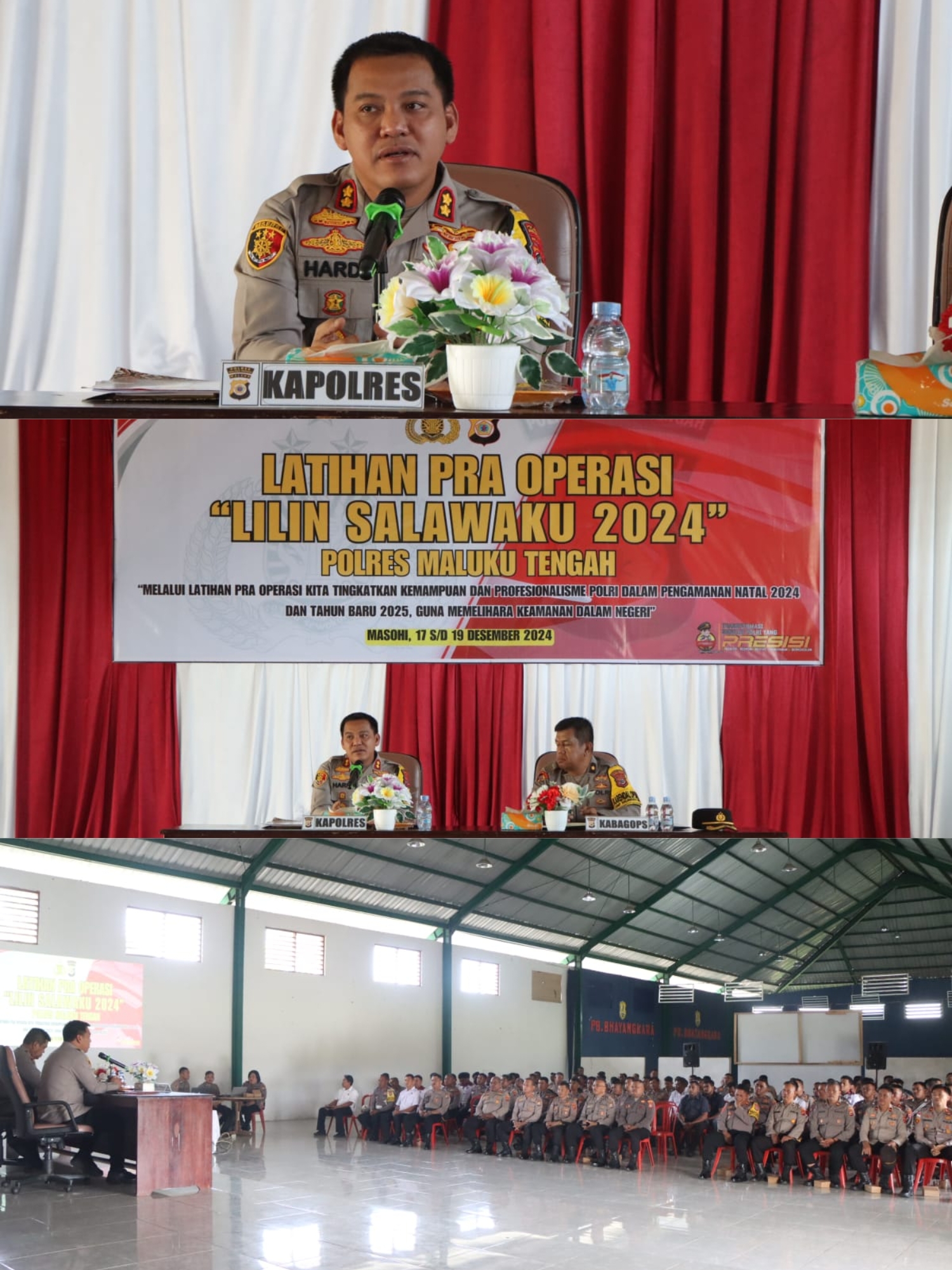 Dalam Rangka Ops Lilin Salawaku 2024, Polres Malteng Gelar Lat Pra Ops