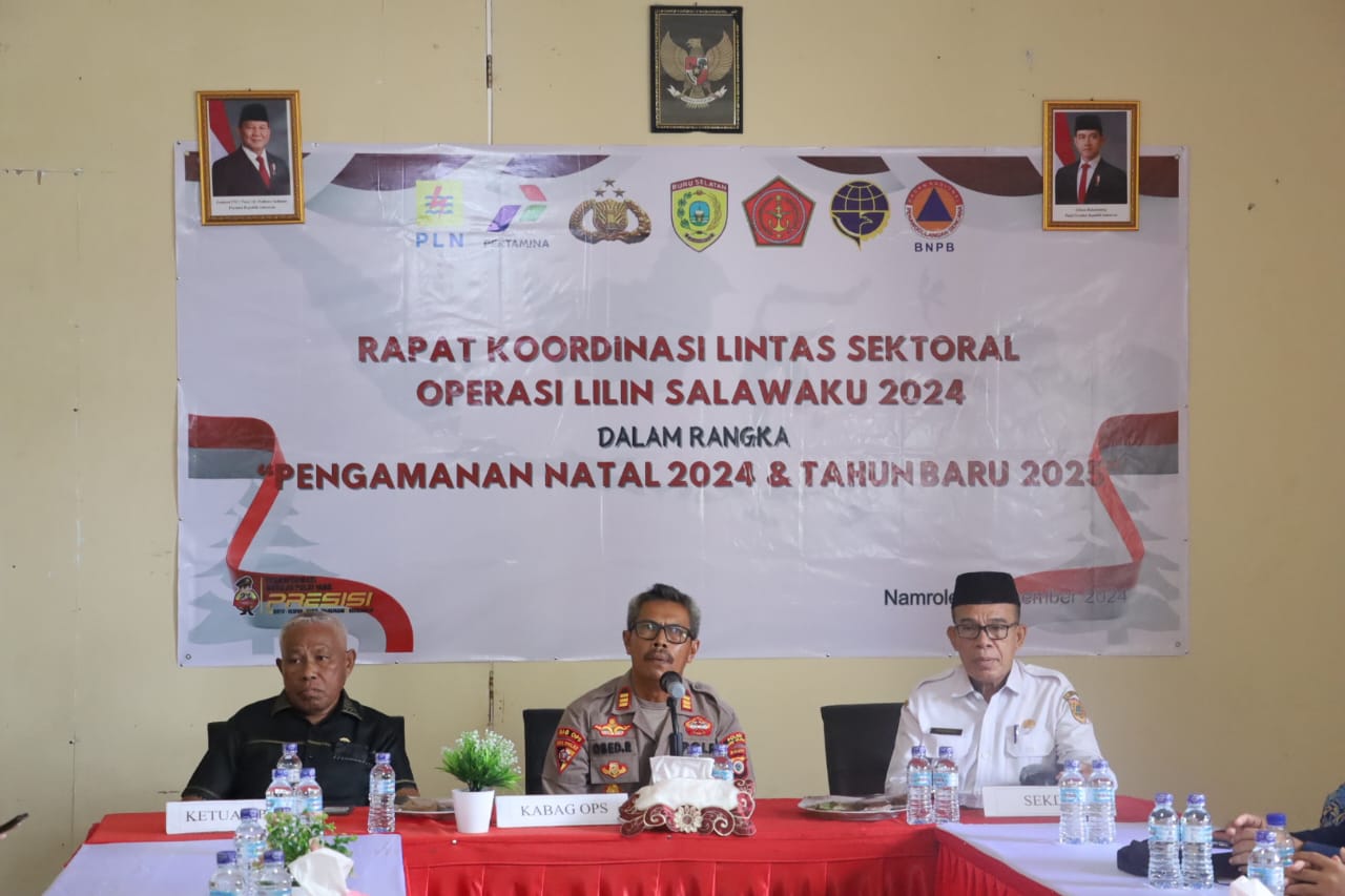 Persiapan Pengamanan Natal dan Tahun baru 2025, Polres Buru Selatan Gelar Rapat Koordinasi Lintas Sektoral