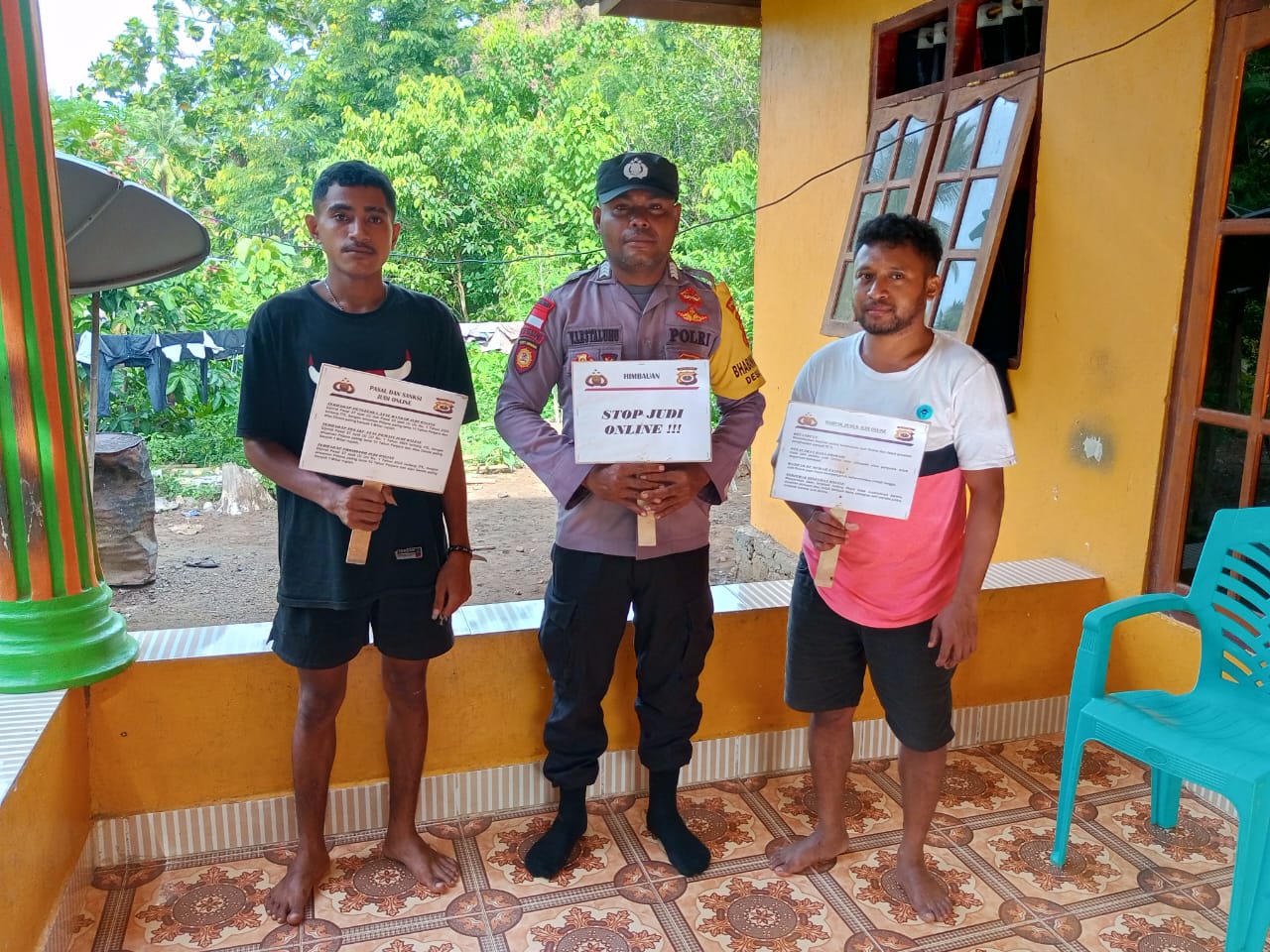 Personil Polsek Wetar Secara Rutin Berikan Pemahaman Bagi Warga Melalui Sosialisasi Judi Online