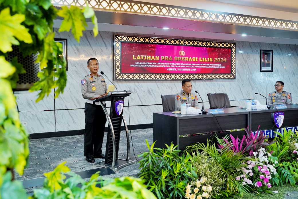 Kakorlantas Polri Menggelar Latihan Pra Operasi Lilin 2024 Pengamanan Natal dan Tahun Baru 2025